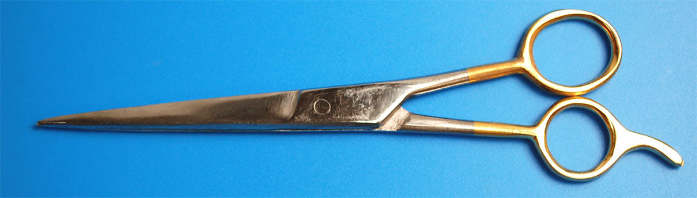 MNC2014 7.5-inch half-gold barber scissors supplied by the dozen