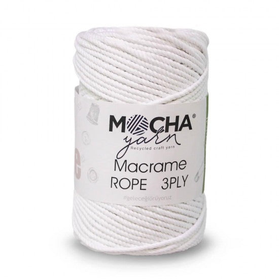 MOCHA/ROPE 3-ply macrame rope, 250 g and approximately 40 m