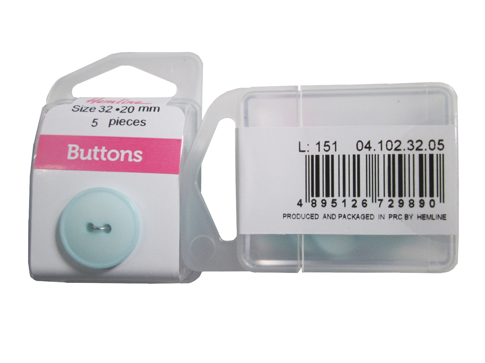 NYL.RD.BUTTON:3CRD*5PC (BOX/04.102.32.05)