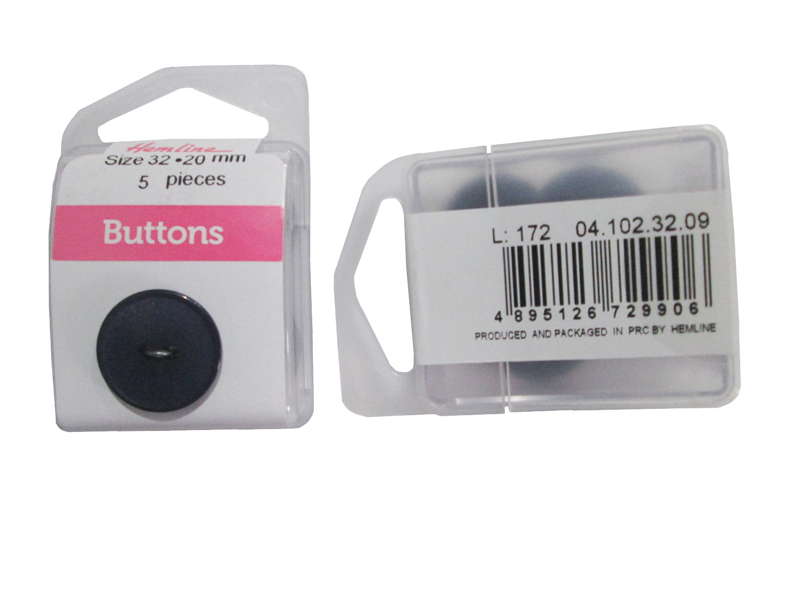 NYL.RD.BUTTON:3CRD*5PC (BOX/04.102.32.09)