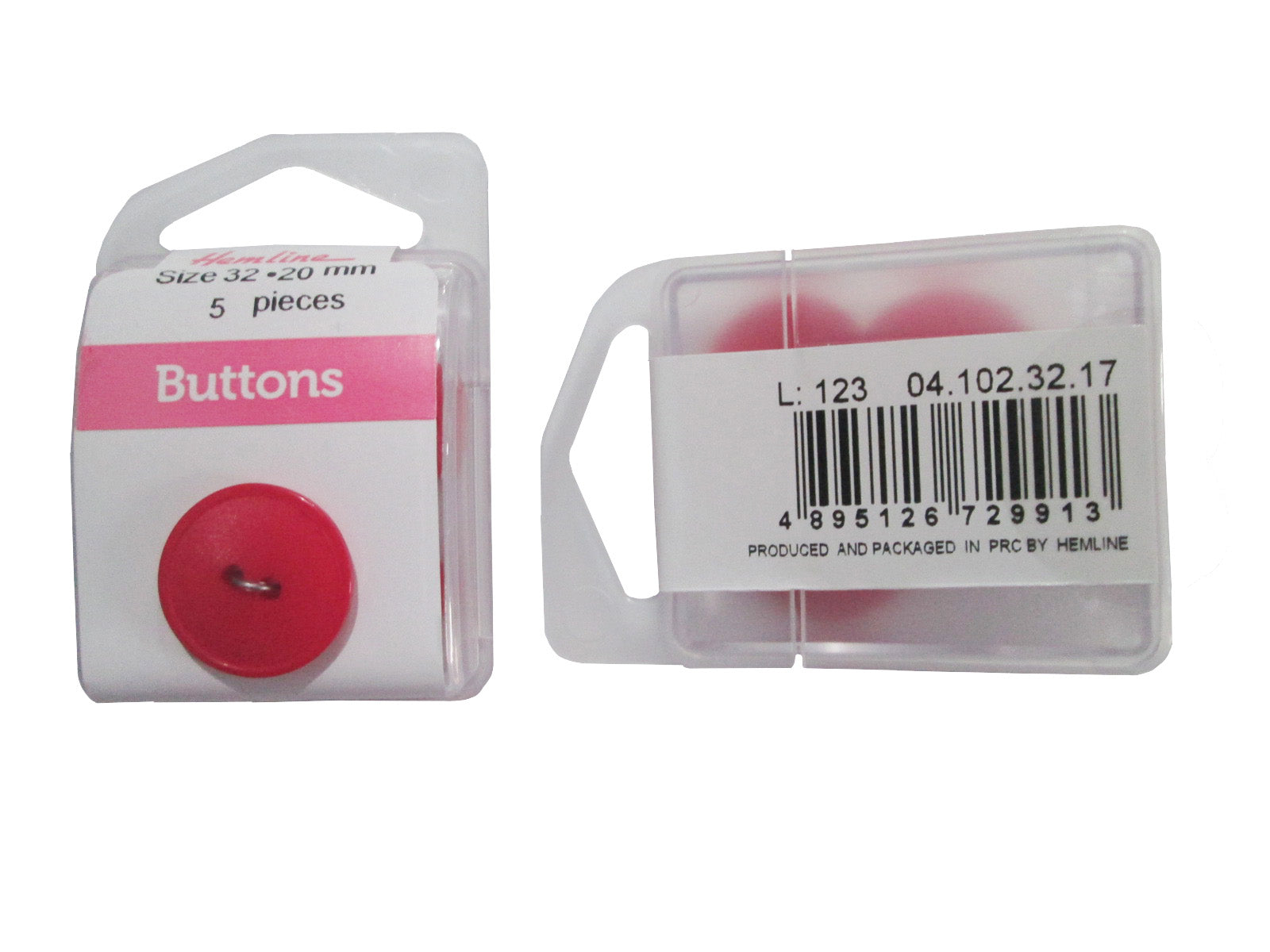 NYL.RD.BUTTON:3CRD*5PC (BOX/04.102.32.17)