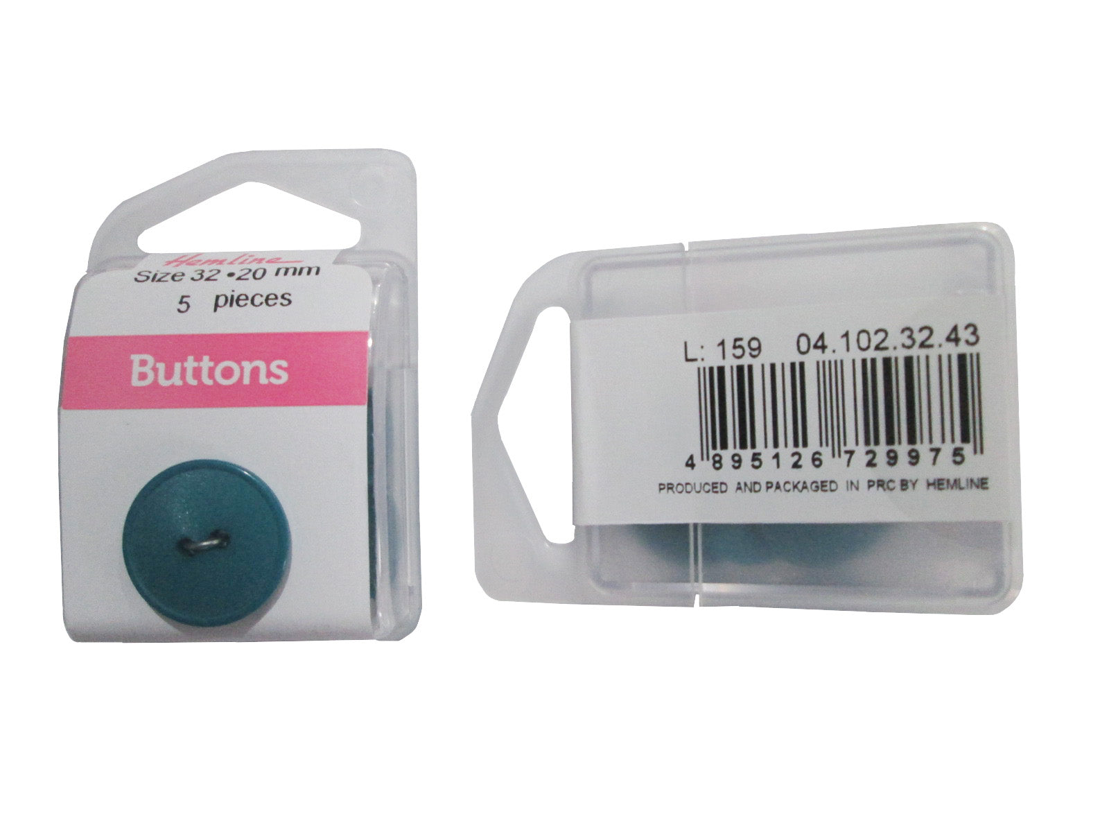 NYL.RD.BUTTON:3CRD*5PC (BOX/04.102.32.43)