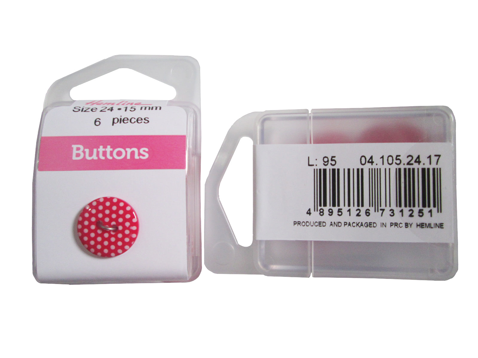POLKA DOT BUTTON:3CRD*4PC (BOX/04.105.24.17)