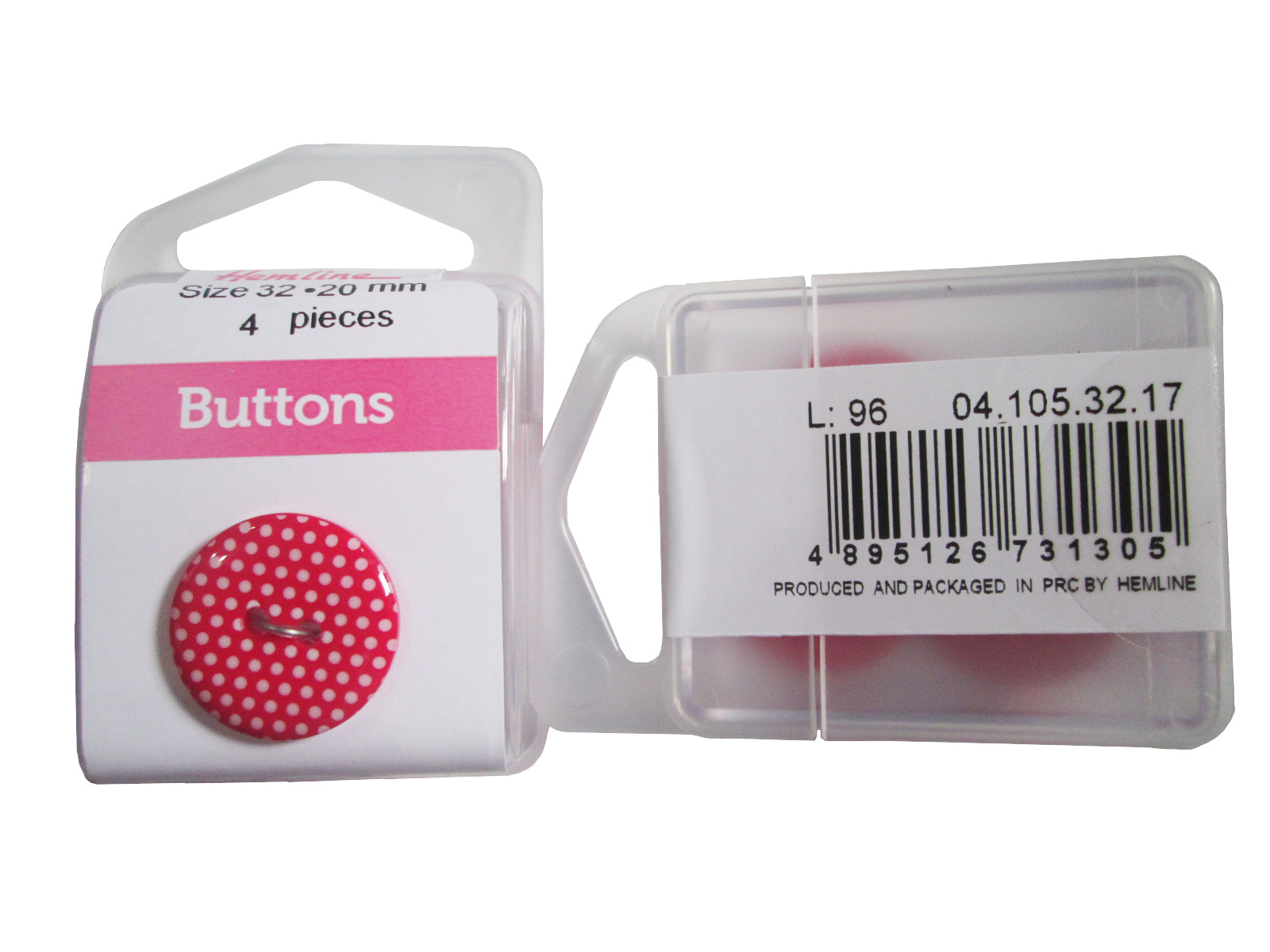 POLKA DOT BUTTON:3CRD*4PC (BOX/04.105.32.17)