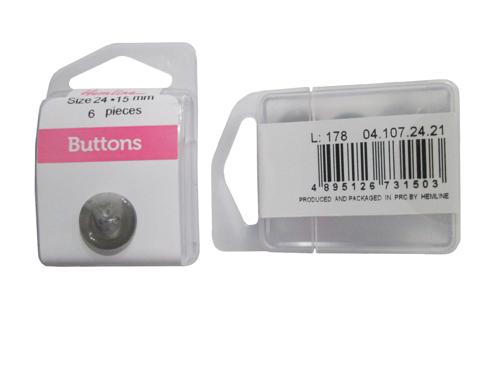 SWIRL BUTTON:3CRD*6PC (BOX/04.107.24.21)