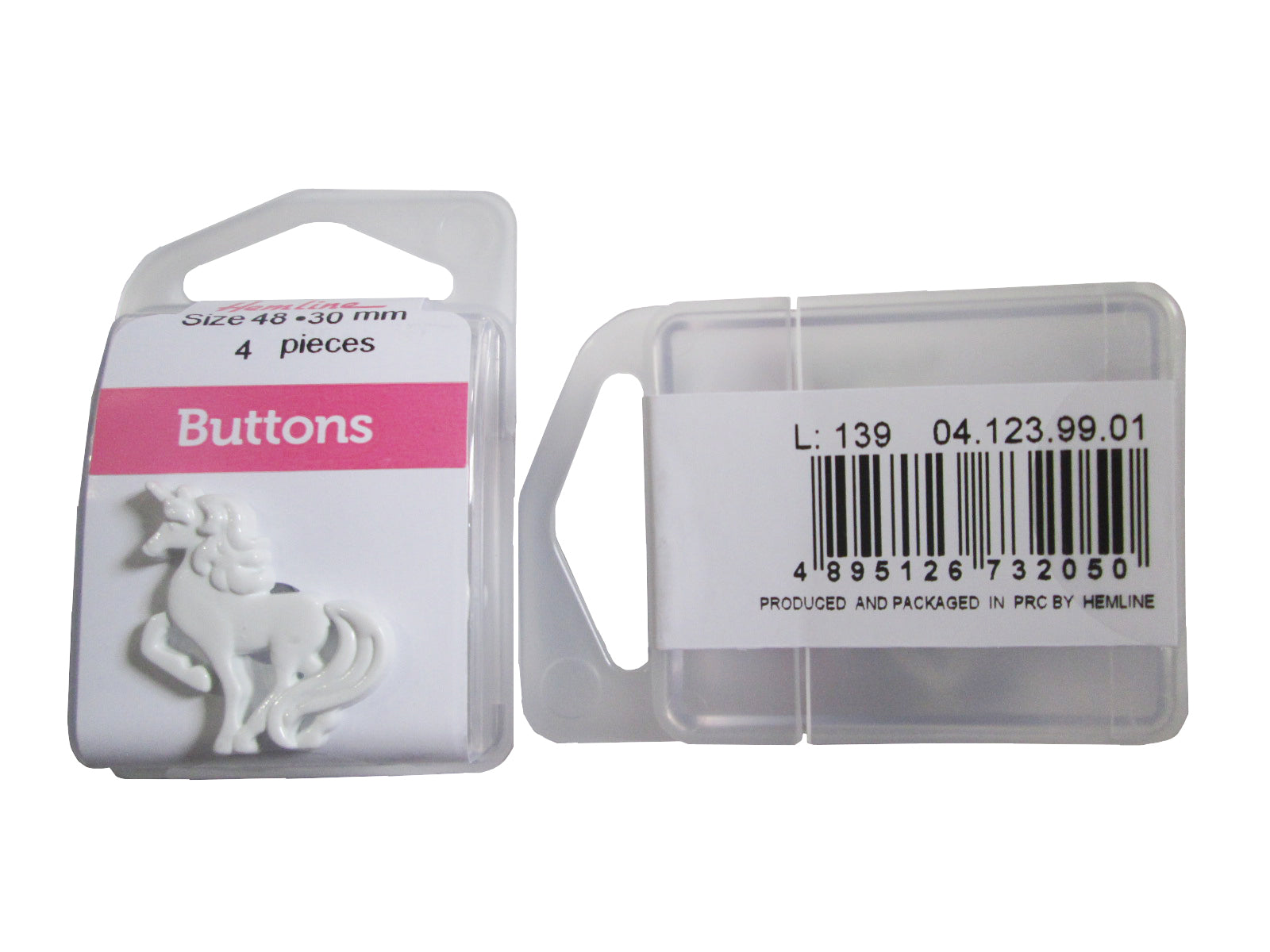 HORSE BUTTON:3CRD*4PC (BOX/04.123.99.01)