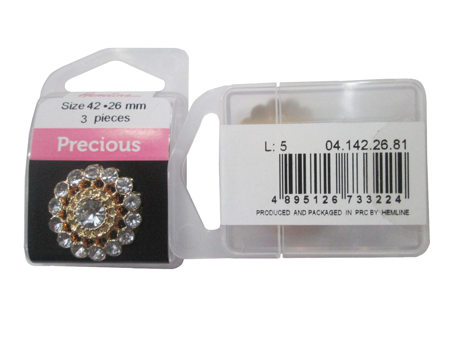 GOLD N DIAM.BUTTON:3CRDx3PC (BOX/04.142.26.81)