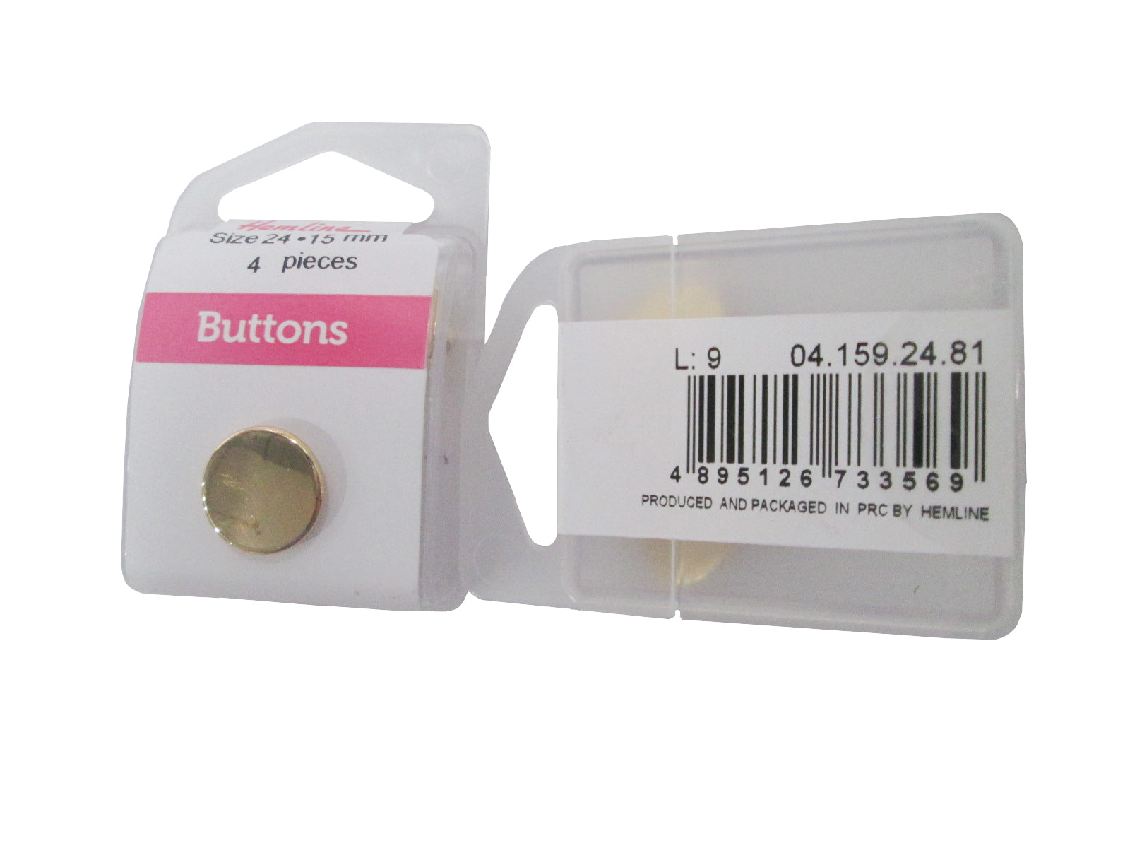METALIC BUTTON:3CRDx4PC (BOX/04.159.24.81)