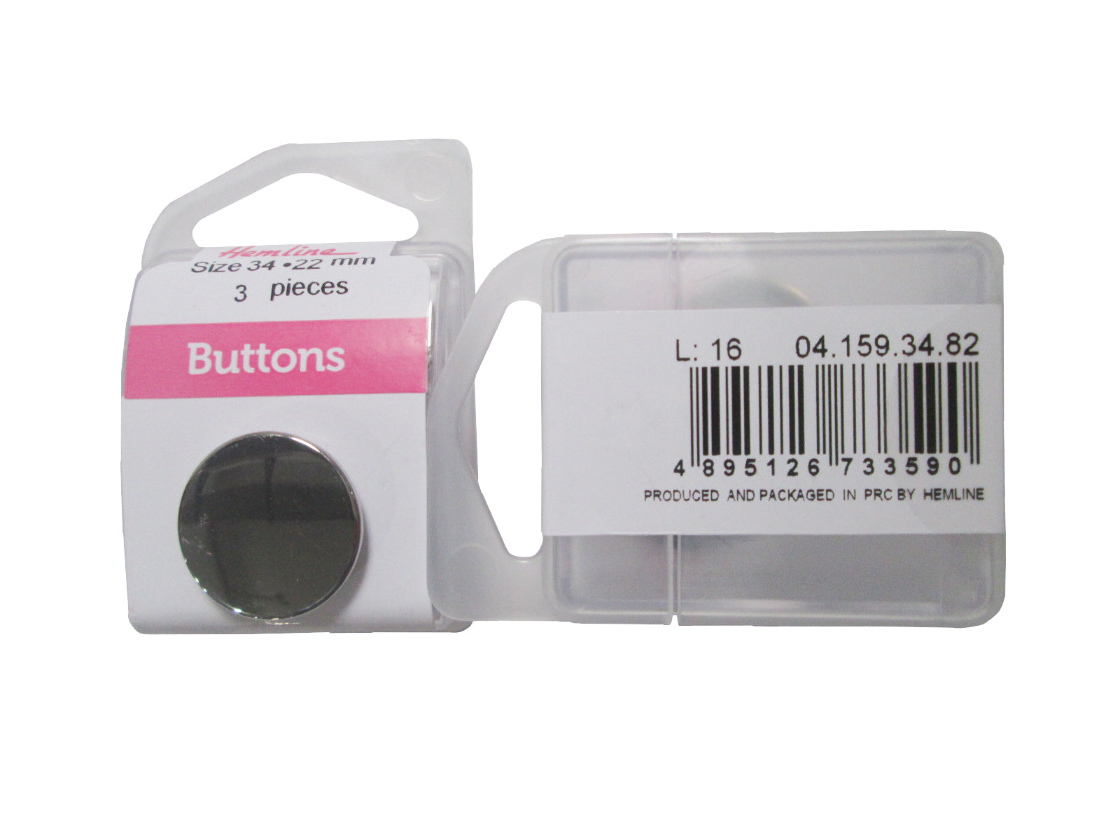 METAL BRUSHED BUTTON:3CRD (BOX/04.159.34.82)