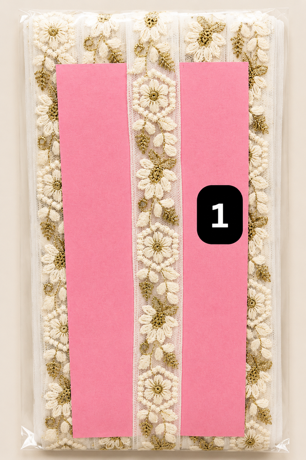 Premium Floral Embroidery Lace Trim – 2.5CM x 9M SG 6804 (SG6804)