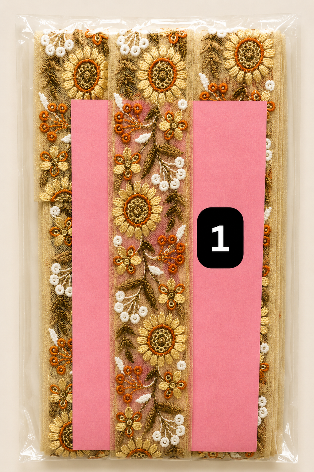 Premium Floral Embroidery Lace Trim – 4CM x 9MTR SG6809 (SG 6809)
