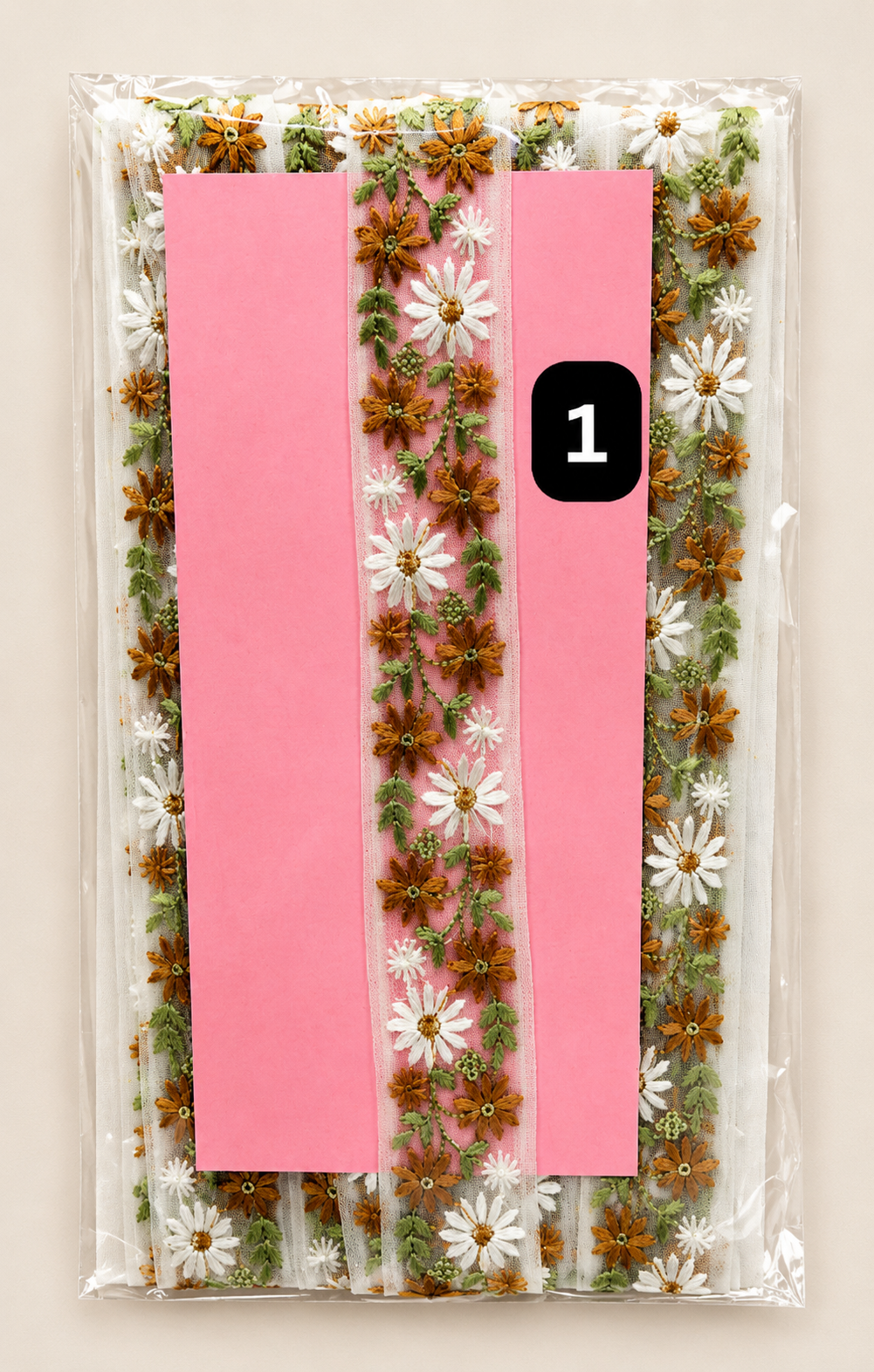 Floral Embroidered Lace Trim – 3CM x 9M SG 6793(SG6793)