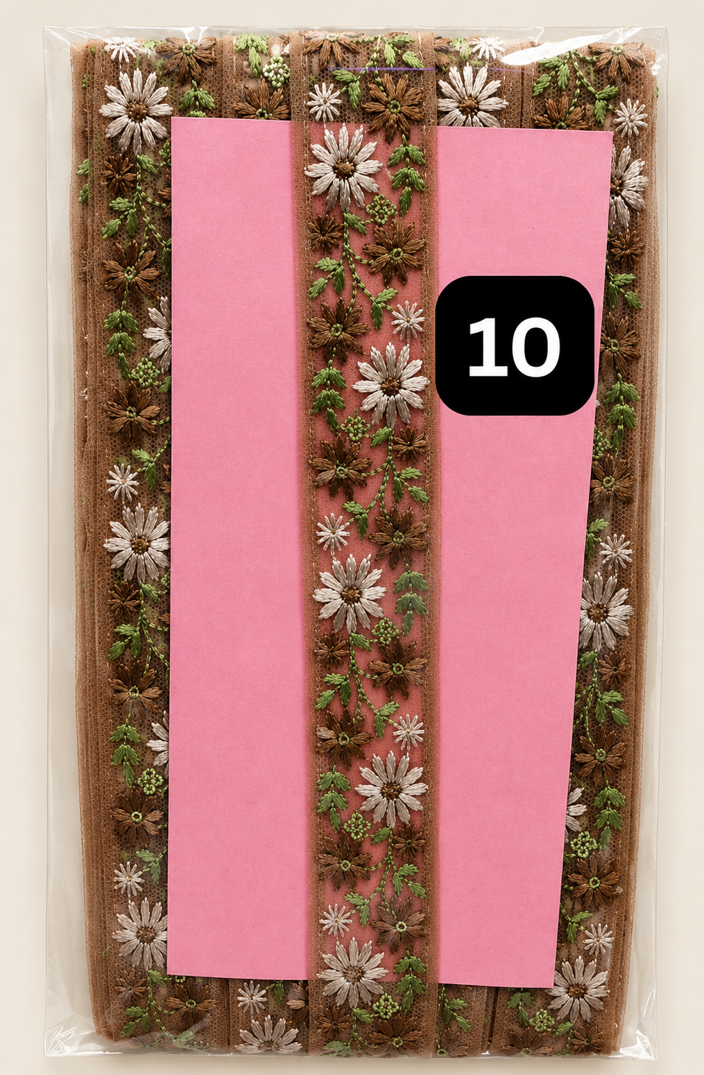 Floral Embroidered Lace Trim – 3CM x 9M SG 6793(SG6793)