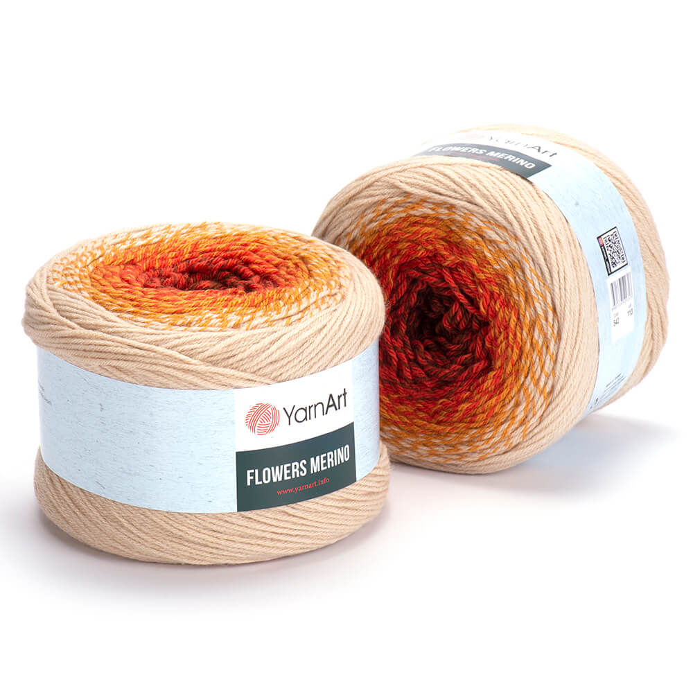 YARNART 25%WOOL-75%ACRY;225GX2B (450G) (Y-ART/FLOWERS MERINO)