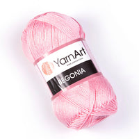YarnArt Begonia Mercerized Cotton Yarn – 50 g – Pack of 10 (Y-ART/BEGONIA)