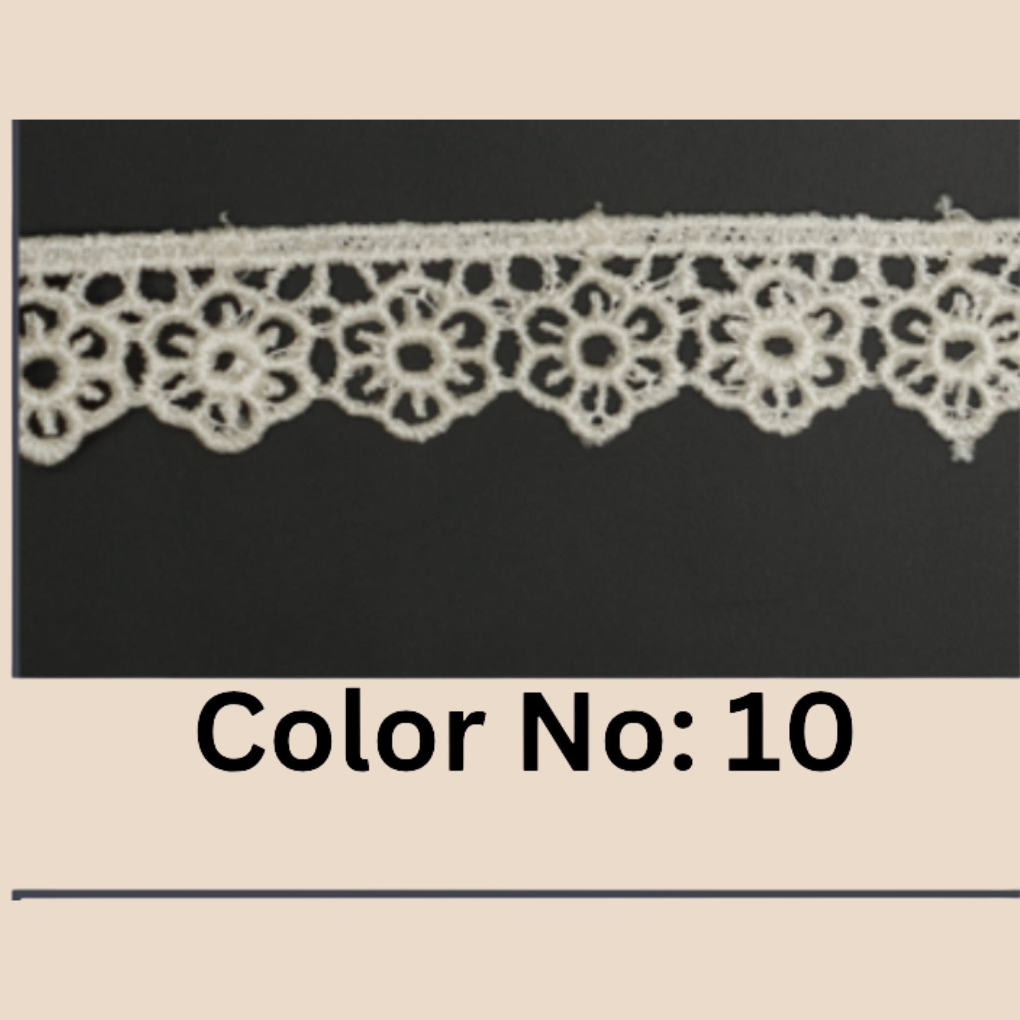 Floral Guipure Lace Trim – 1.5CM x 10M (M-1)