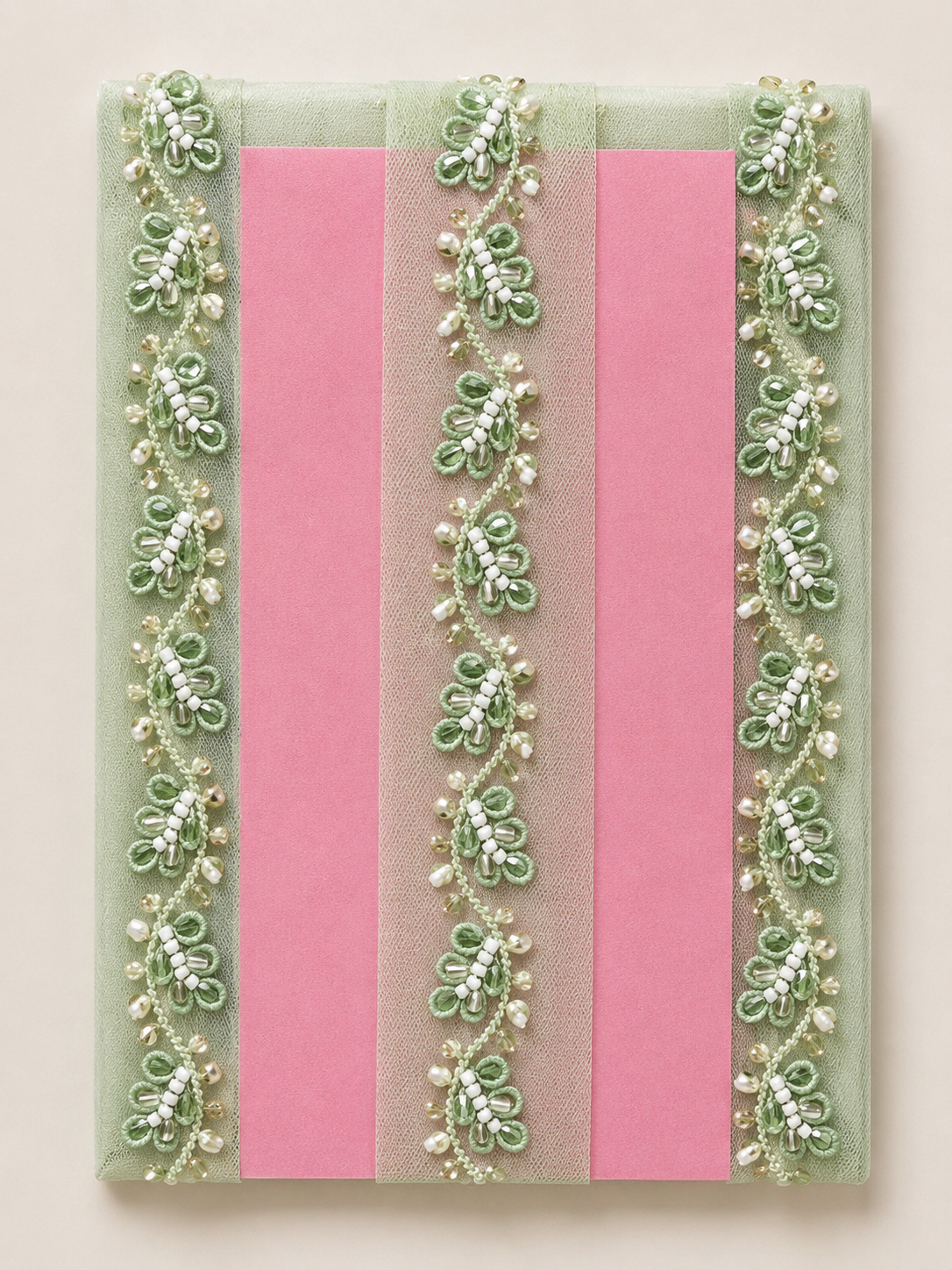 Beaded Net Lace Trim – 4CM x 9M SG 6754