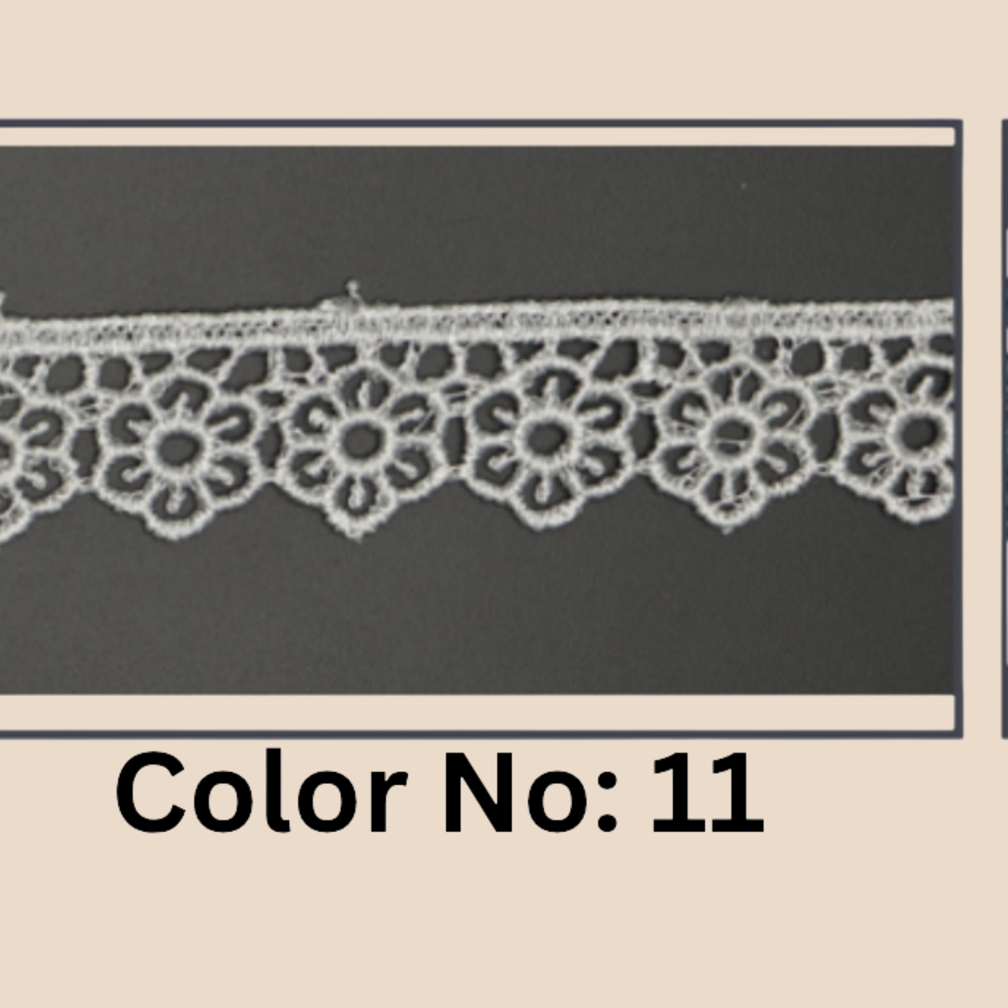 Floral Guipure Lace Trim – 1.5CM x 10M (M-1)