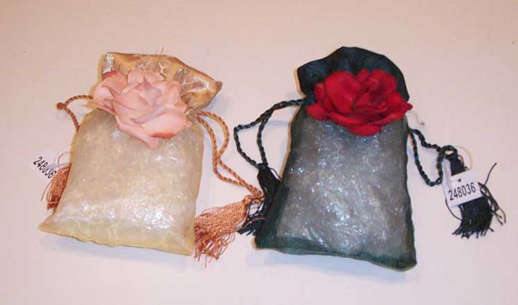 ORGANZA POUCH W/FLOWER;11X14CM (248036)
