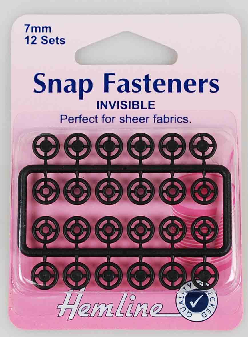 SNAP FASTNER:7MM:5CRD/PKT (422.B)
