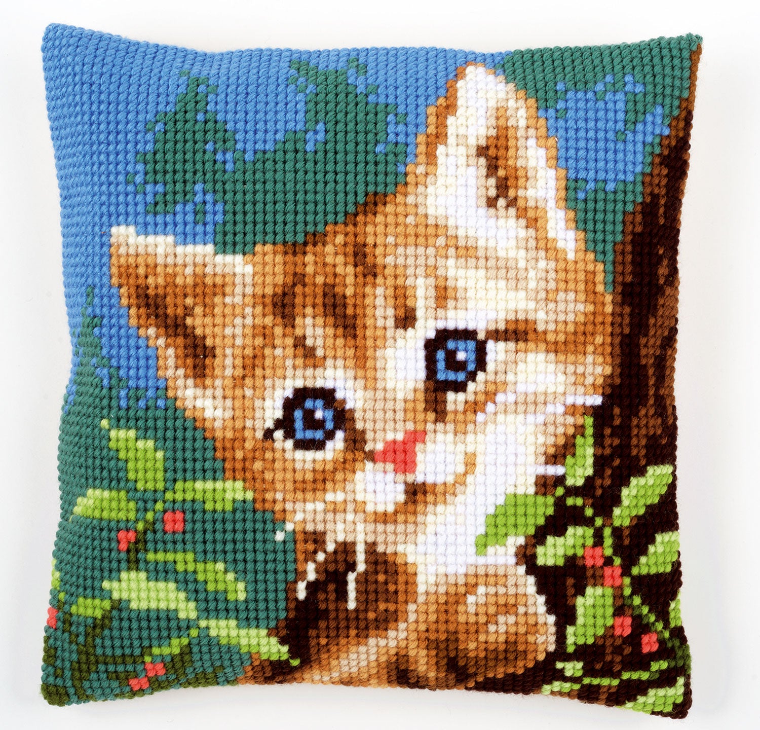 VERVACO CROSS STITCH CUSHION KIT CAT ON A TREE (PN-0156599)
