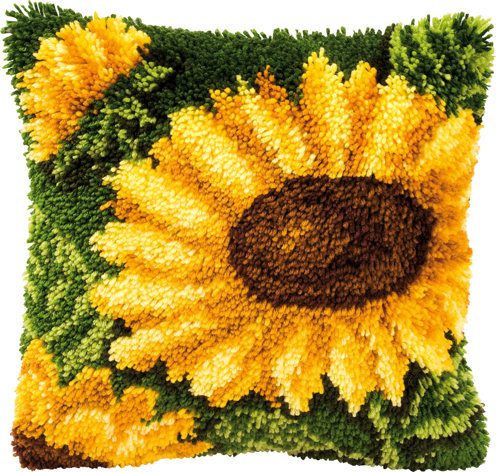 VERVACO LATCH HOOK CUSHION KIT SUNFLOWERS (PN-0014176)