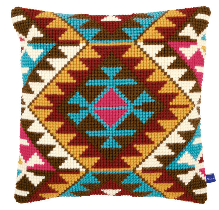 VERVACO CROSS STITCH CUSHION KIT ETHNIC PRINT (PN-0146715)