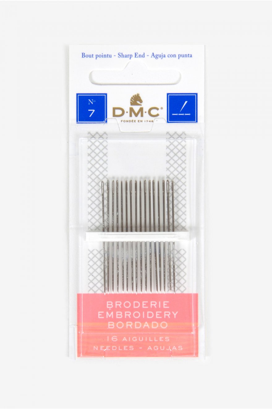 EMB. NEEDLES:16PC:SIZE#7 (CRD/1765-5)
