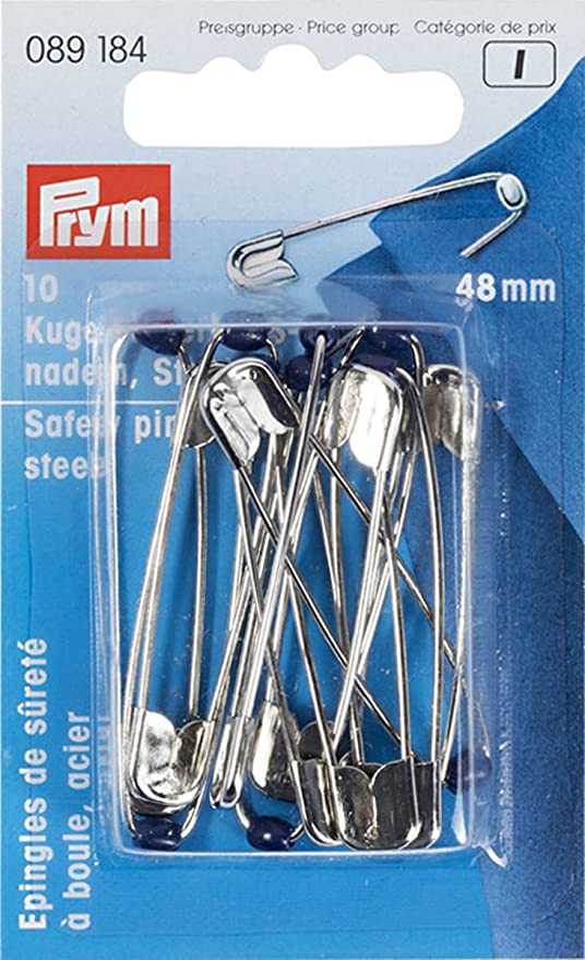 SAFETY PINS:48MM (10PC) (CRD/089184)