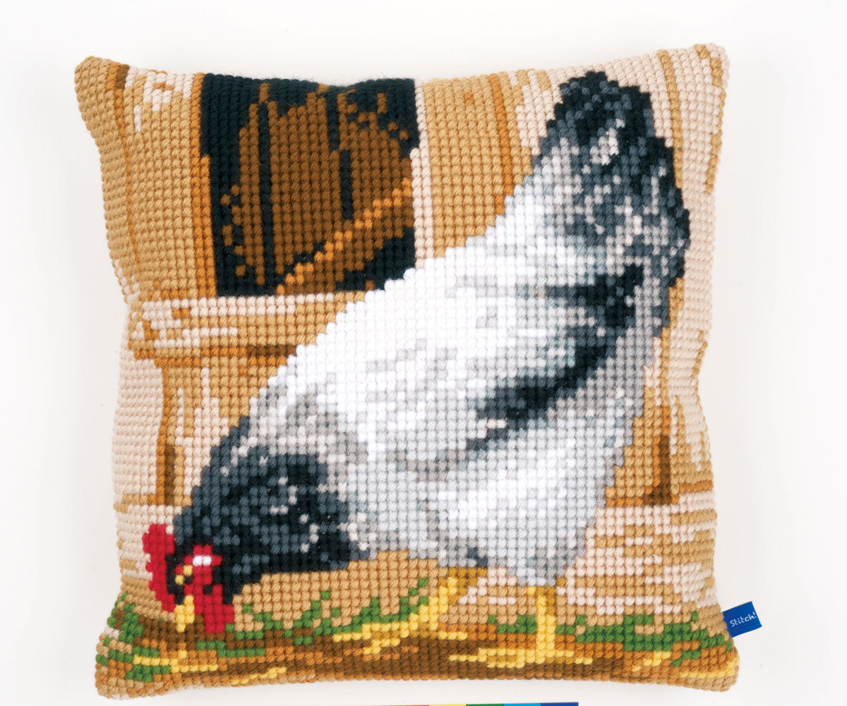 VERVACO CROSS STITCH CUSHION KIT GREY HEN (PN-0148109)