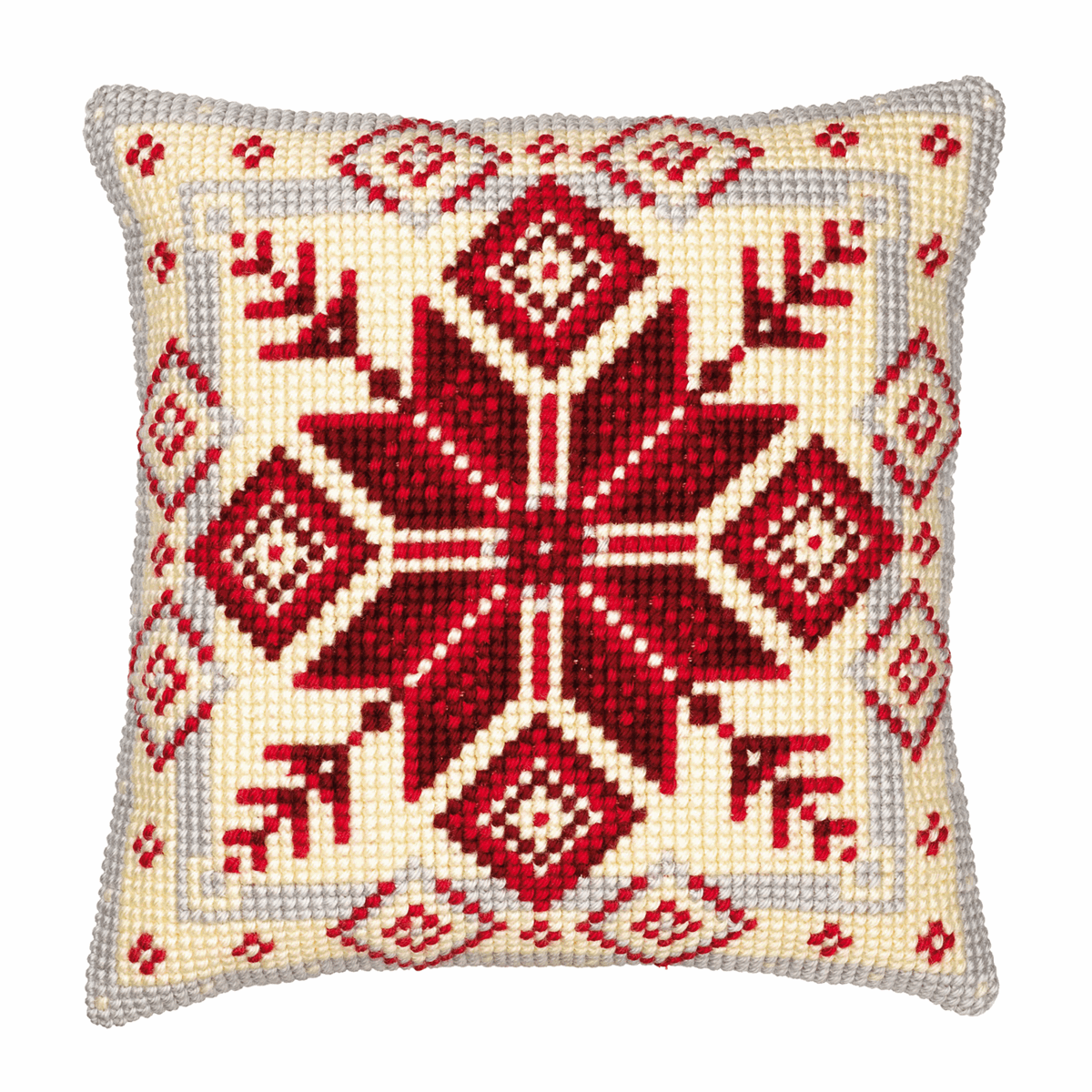 VERVACO CROSS STITCH CUSHION KIT NORDIC SNOWFLAKE (PN-0008494)