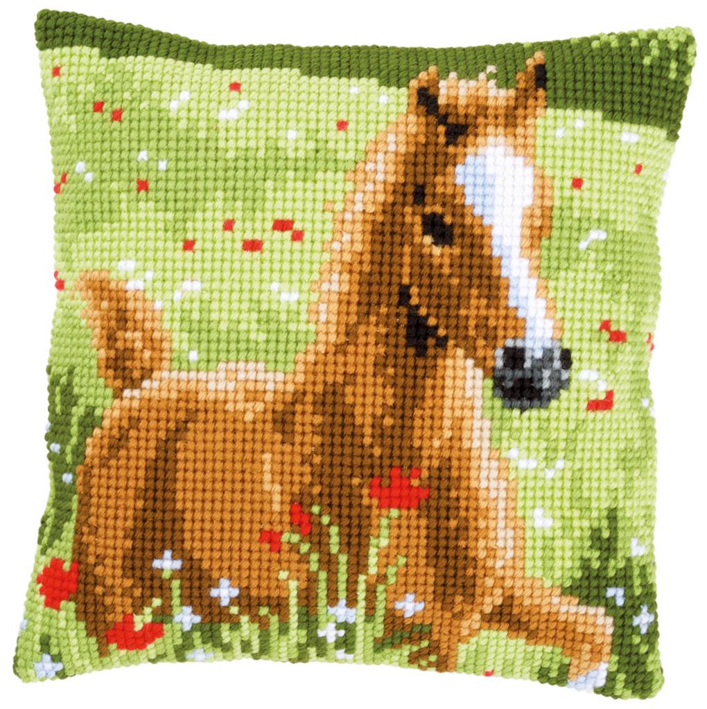VERVACO CROSS STITCH CUSHION KIT FOAL (PN-0157427)