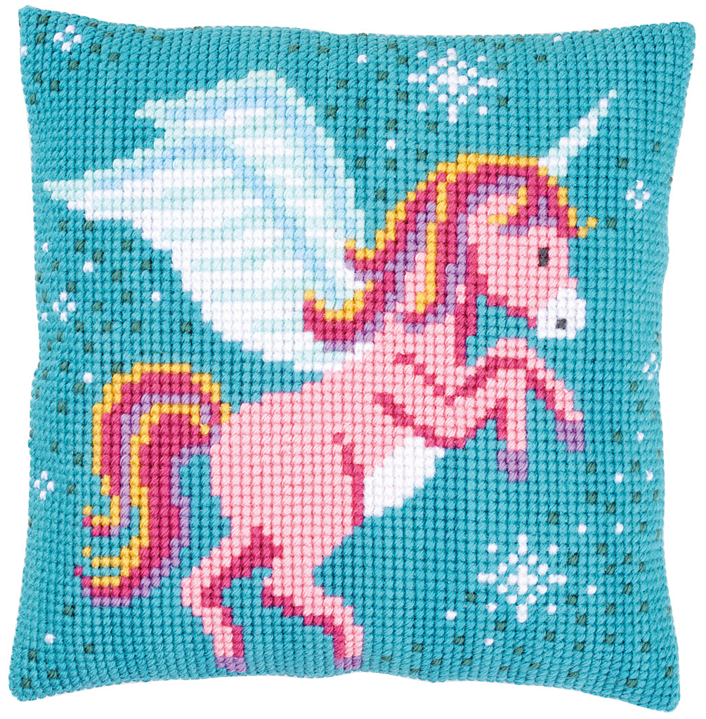 VERVACO CROSS STITCH CUSHION KIT UNICORN (PN-0166237)