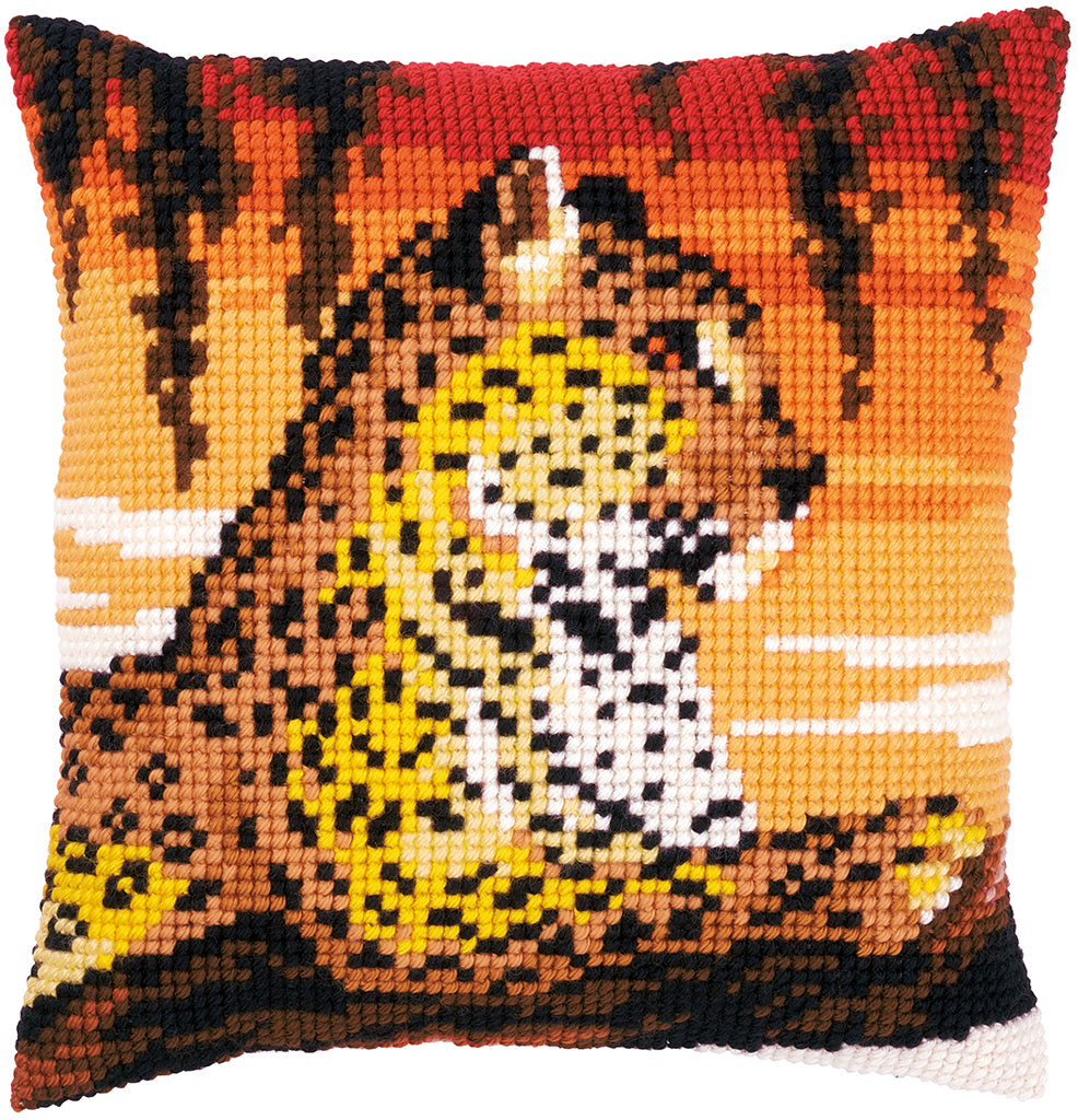 VERVACO CROSS STITCH CUSHION KIT LEOPARD (PN-0162253)