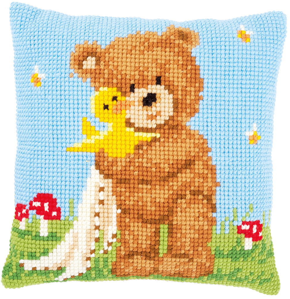 VERVACO CROSS STITCH CUSHION KIT POPCORN&SOUFFLÉ THE DUCK (PN-0172578)