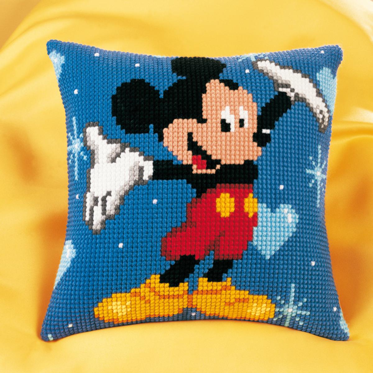 VERVACO CROSS STITCH CUSHION KIT DISNEY MICKEY MOUSE (PN-0014602)