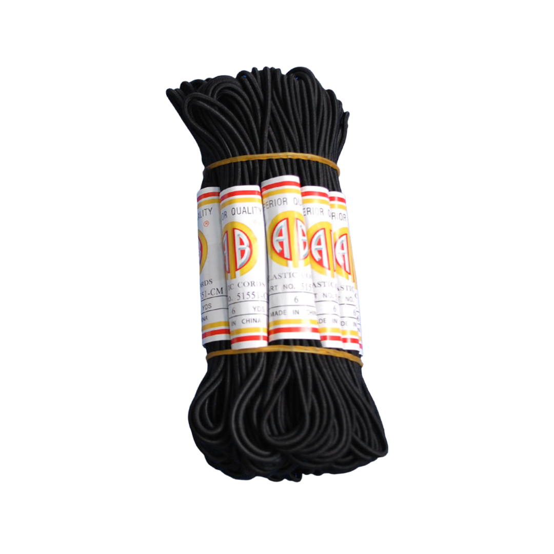 ROUND ELASTIC CORD:2DOZ/PKT (51551-CM/PKT)