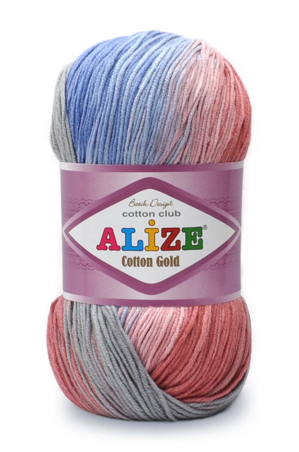 COT/ACY.YARN:5BLx100GR (500grm) (ALIZE/COTTON BATIK)