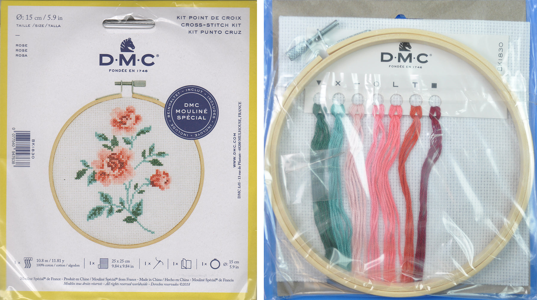 CROSS STITCH HOOP KIT (BK1830L/PCS)