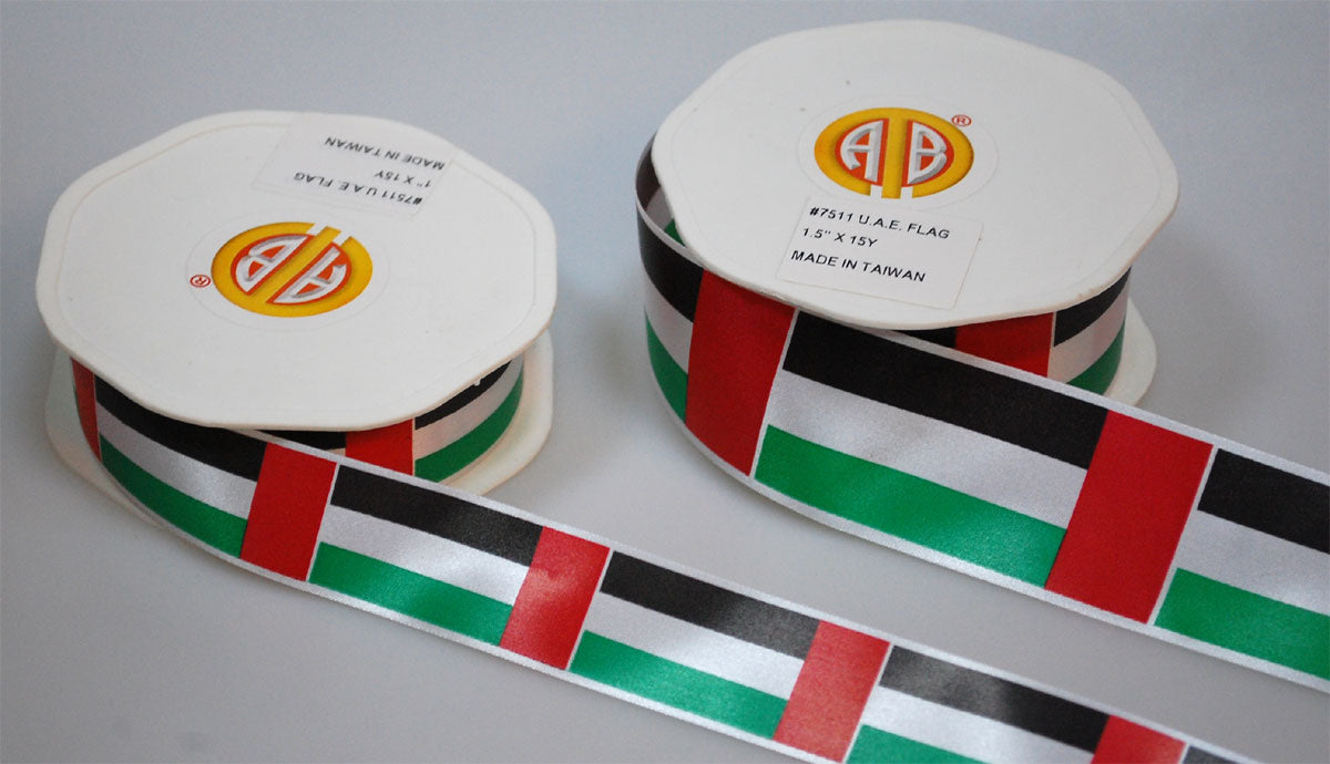 SATIN RIBBON:HEAT CUT:15Y (7511-1-1/2-UAE)