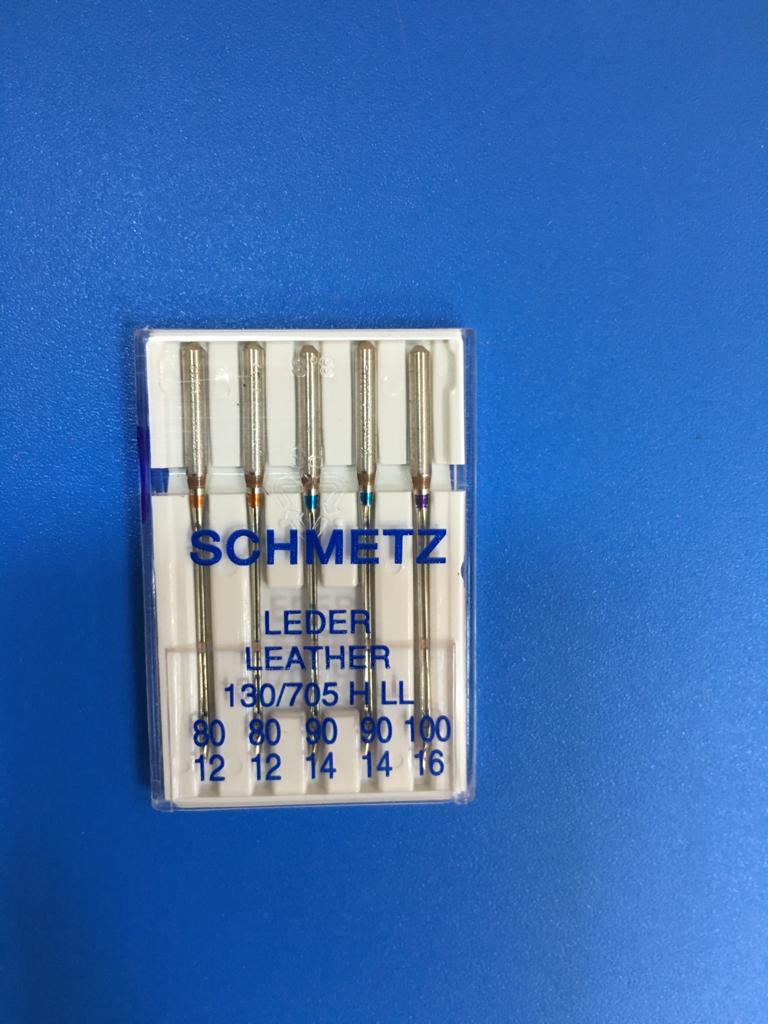 LEATHER NEEDLE:80-100 (5PC/CRD) (C/130/705HLL-80-100)