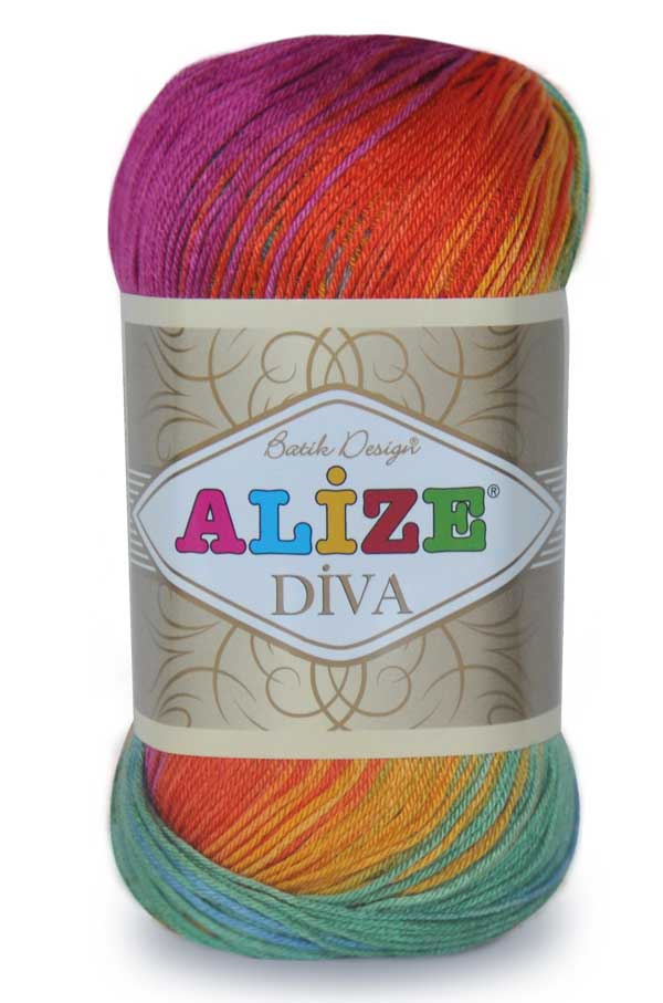 ACY.YARN:5BLx100GR (500grm) (ALIZE/DIVA BATIK)