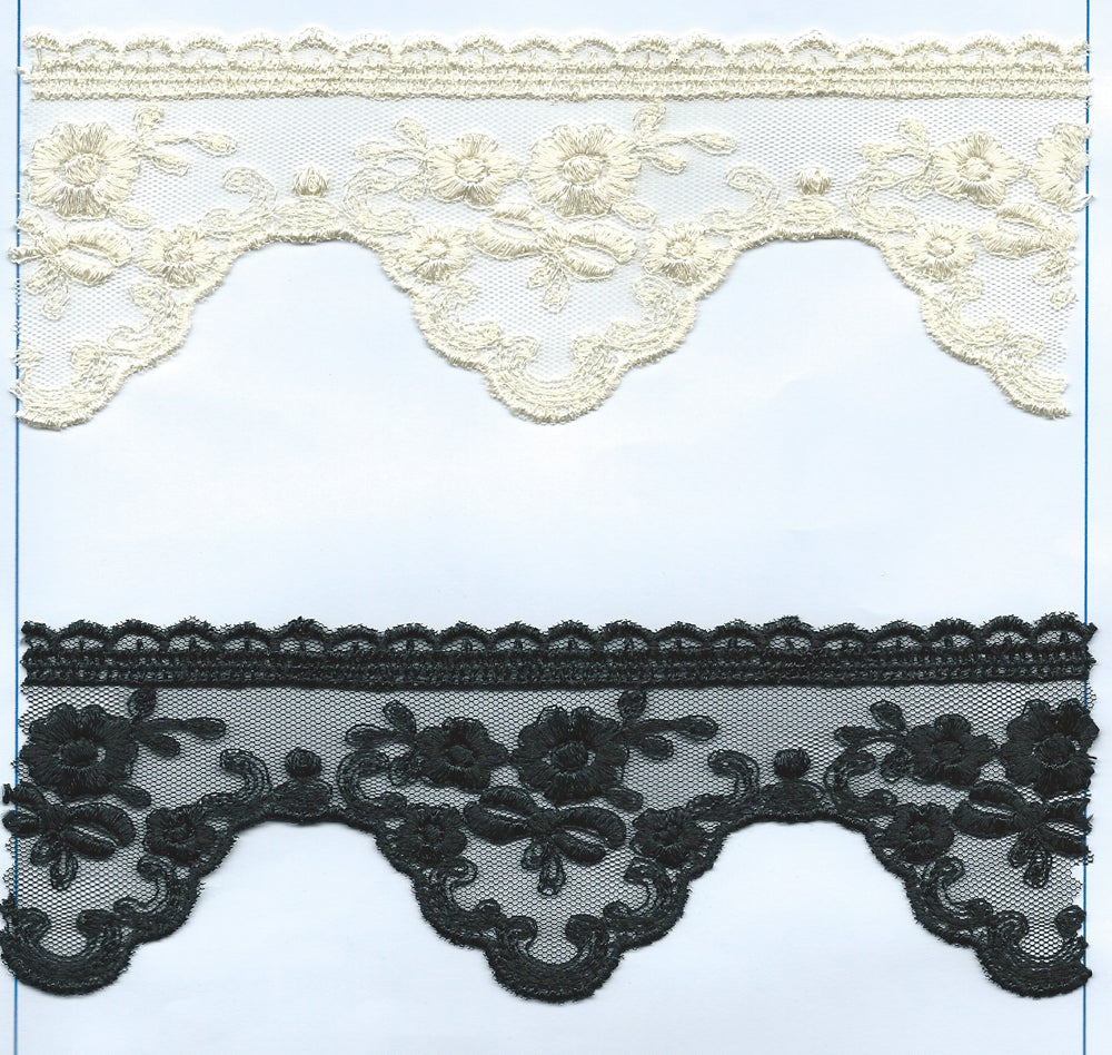 NET CUT LACE:15Y (13.7M):6.25CM) (D-56-4006)