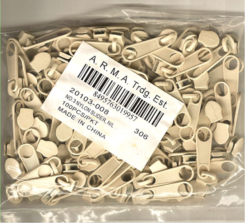 ZIPPER SLIDER,N/L:3 (100PC/PKT) (20103-008)