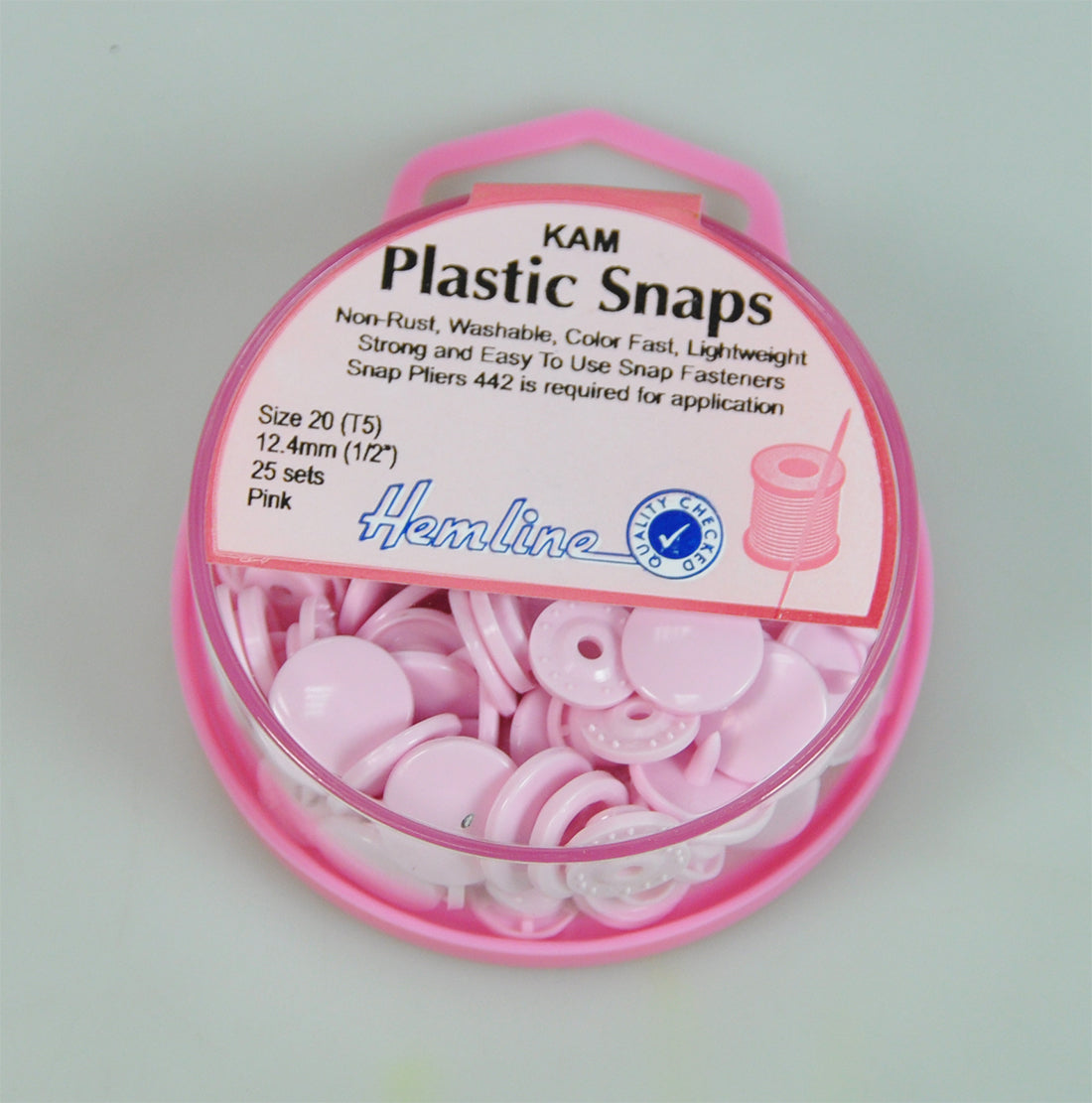 PLASTIC SNAPS:12MM:5 BX/PKT (443)