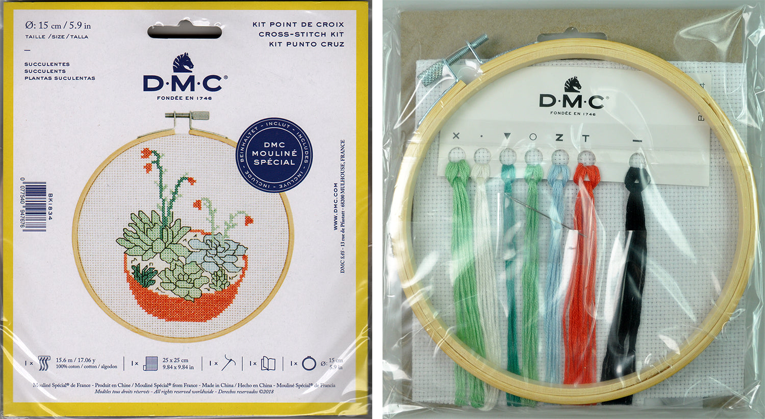 CROSS STITCH HOOP KIT (BK1834L/PCS)