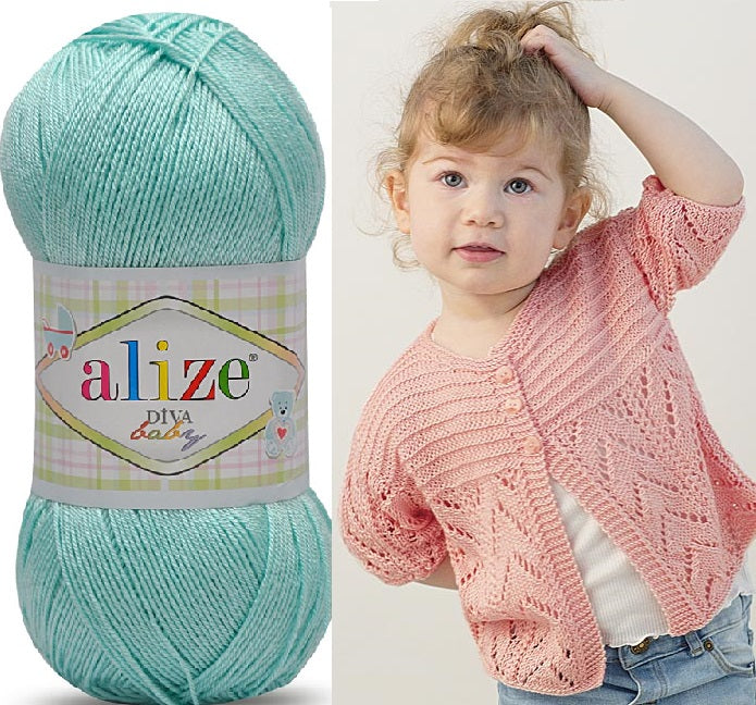 COT/ACY.YARN:5BLx100GR (500grm) (ALIZE/DIVA BABY)