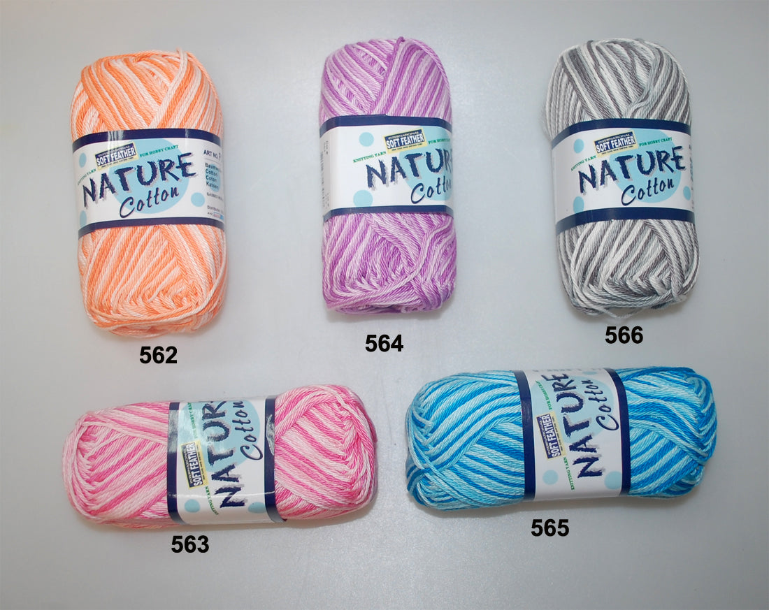 KNIT.YARN COT;10BLx50G (1/2KG) (FC-205C)