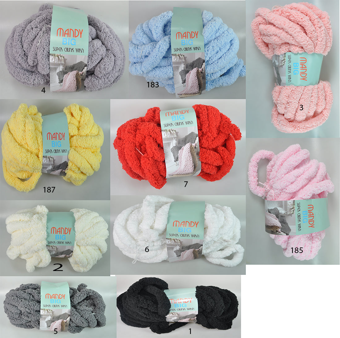 SUPER CHUNK YARN:300Gx3BL (900G) (MANDY/BIG)