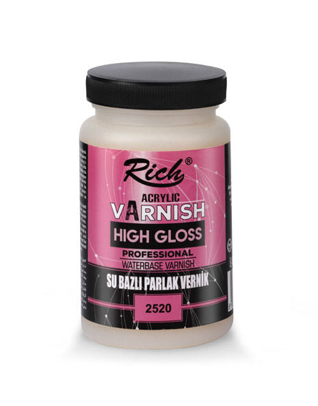 HIGH GLOSS WATER VARNISH:250CC (ACR.HIGH GLOSS/250)